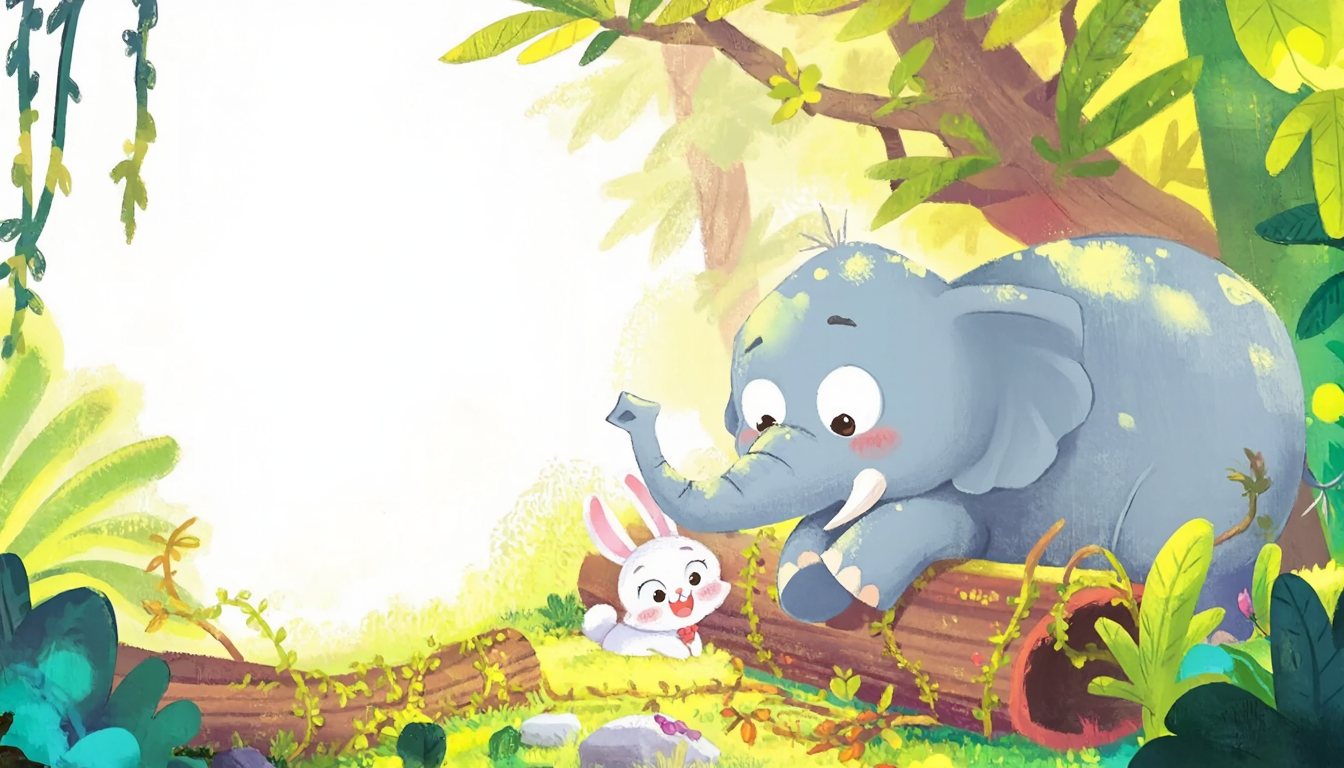 Ellie Rabbit Meet Ellie the Kind Elephant - A Story of Friendship and Helping Others